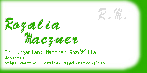 rozalia maczner business card